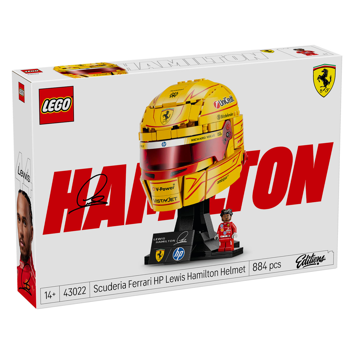 Lego Special Edition 43022 Scuderia Ferrari HP helm van Lewis Hamilton