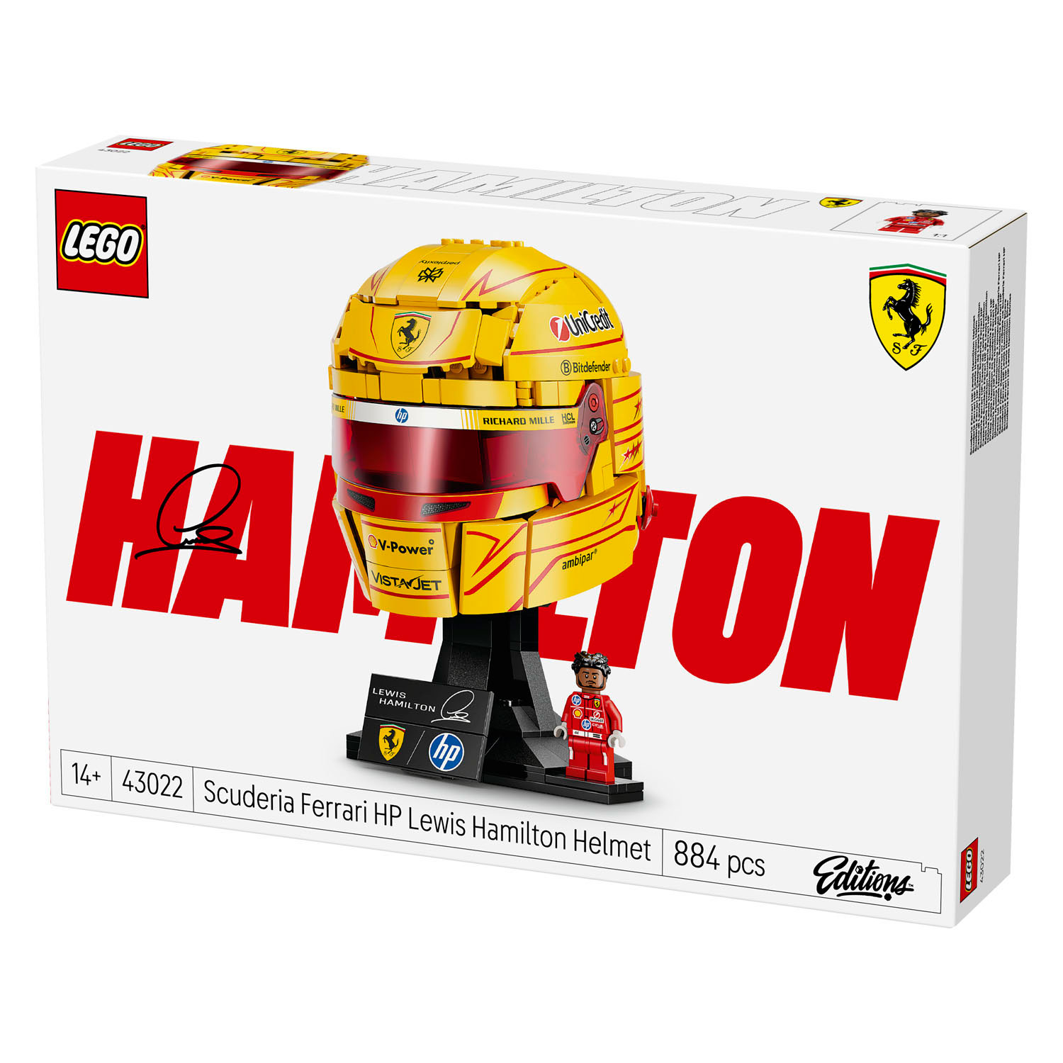 Lego Special Edition 43022 Scuderia Ferrari HP helm van Lewis Hamilton