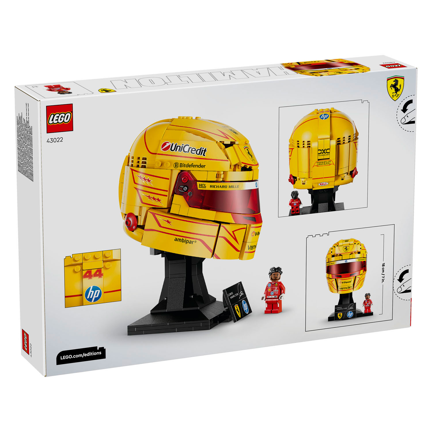 Lego Special Edition 43022 Scuderia Ferrari HP helm van Lewis Hamilton