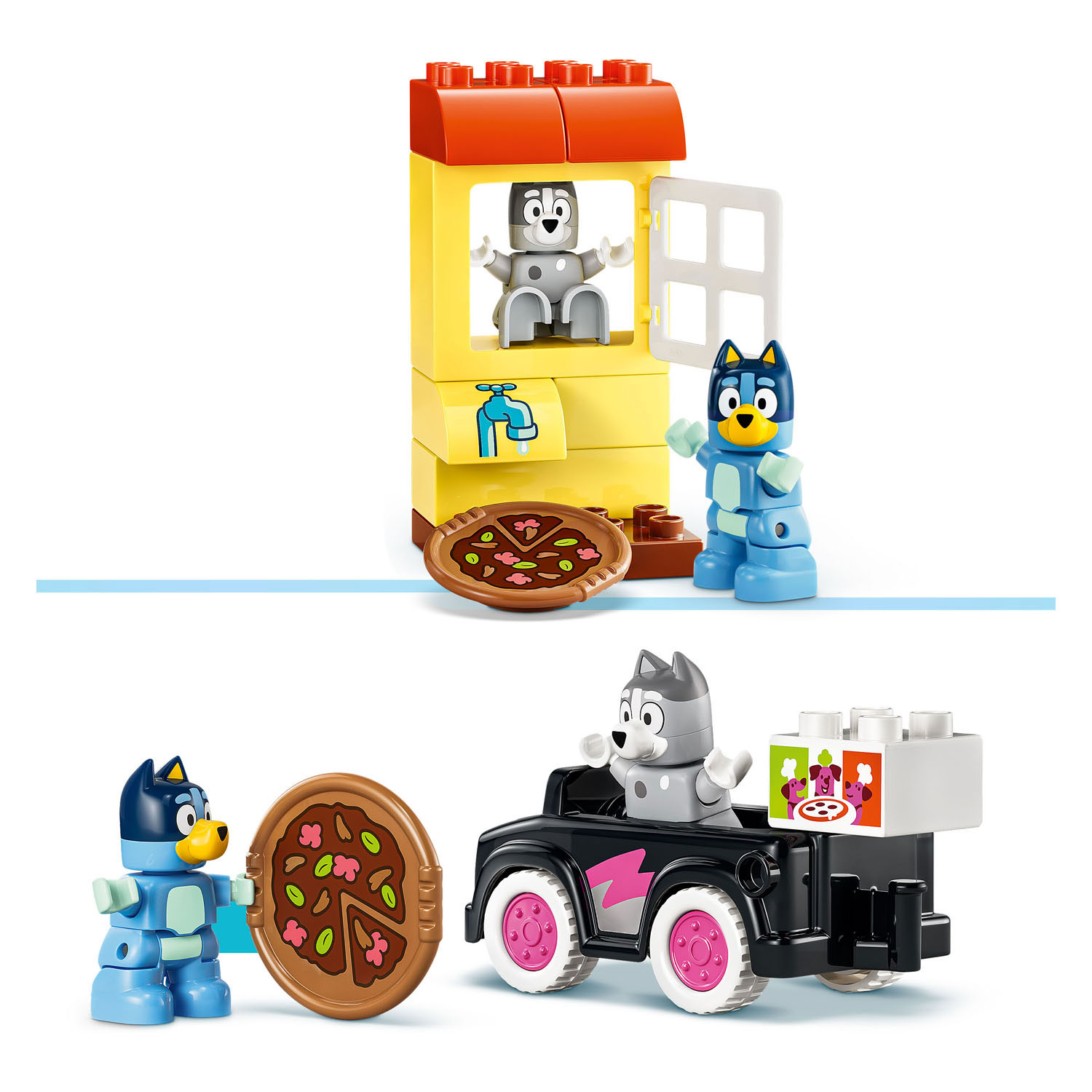 LEGO DUPLO 10469 Pizzameisjes met Muffin en Bluey