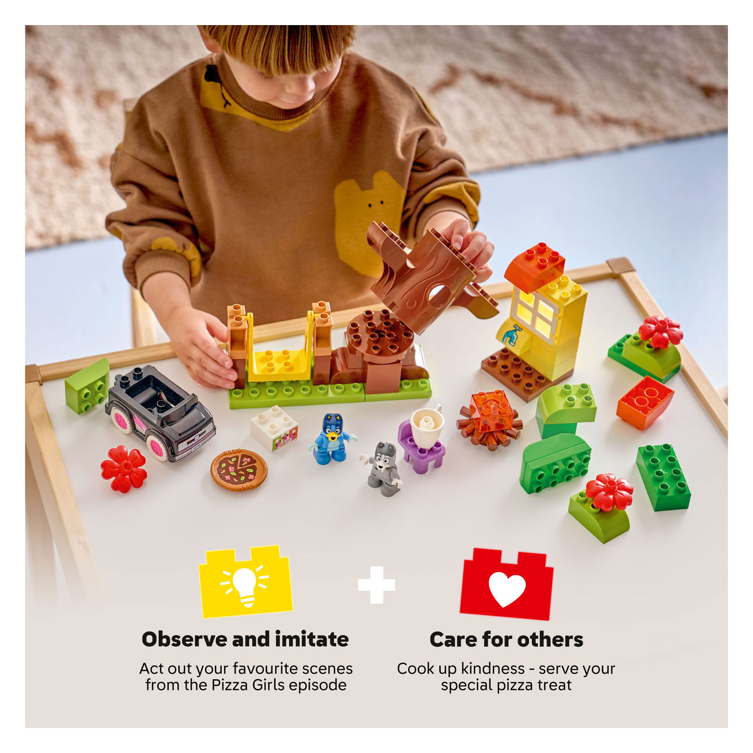 LEGO DUPLO 10469 Pizzameisjes met Muffin en Bluey