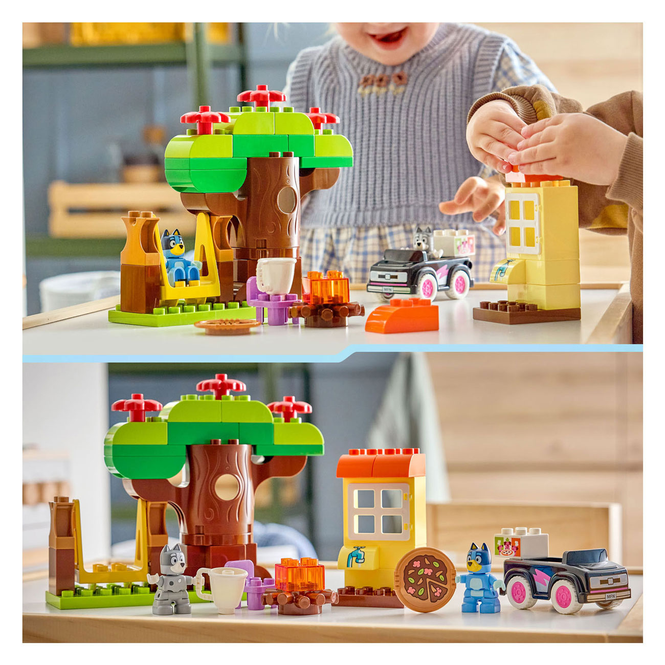 LEGO DUPLO 10469 Pizzameisjes met Muffin en Bluey
