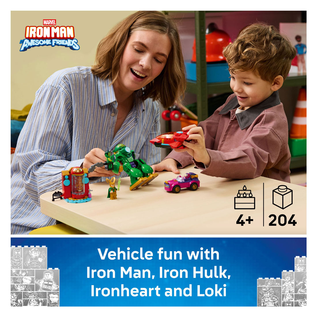 LEGO Marvel 11211 Loki tegen Team Iron Man