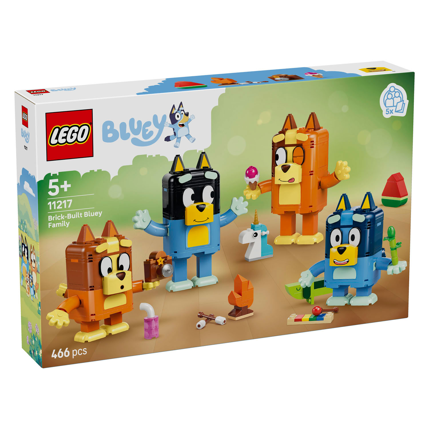 LEGO Bluey 11217 Bouwbare Figuren van Bluey en haar Familie