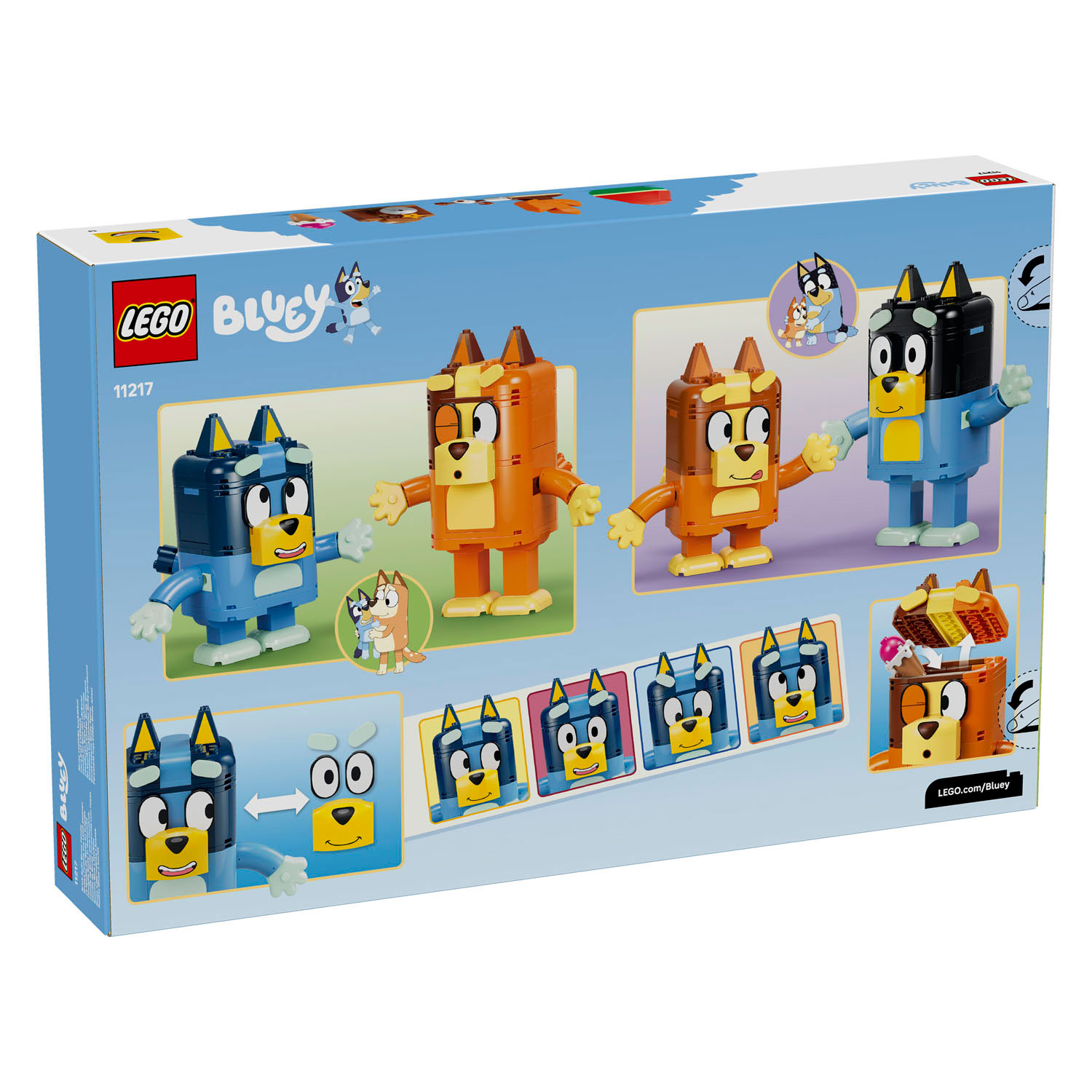 LEGO Bluey 11217 Bouwbare Figuren van Bluey en haar Familie