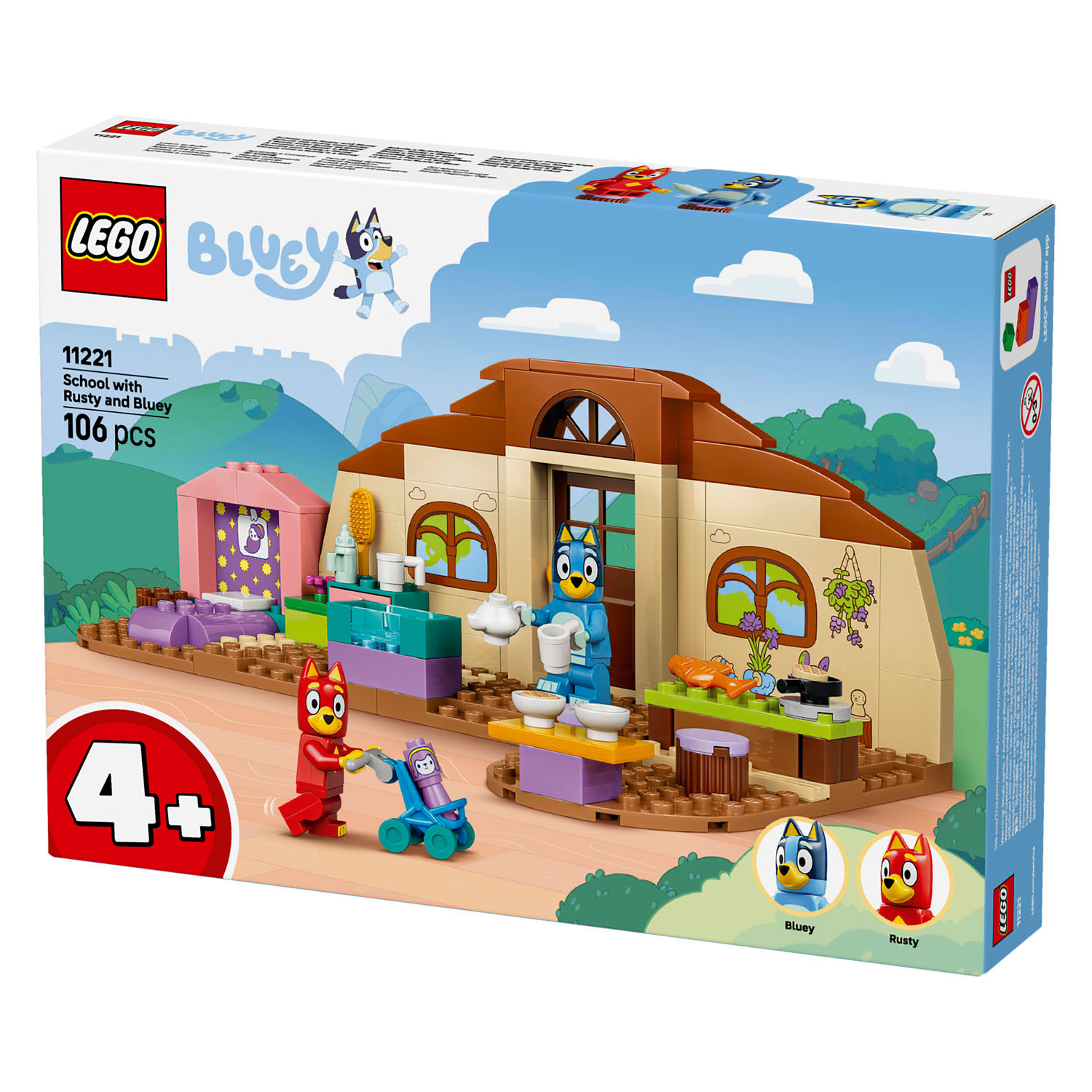 LEGO Bluey 11221 School met Rusty en Bluey