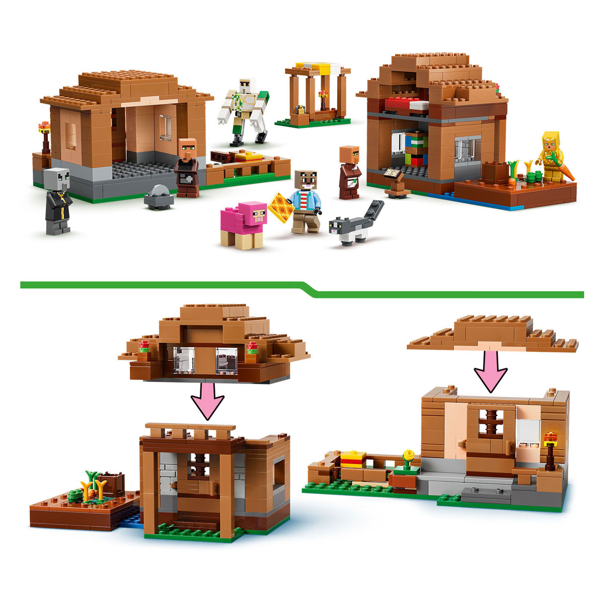 LEGO Minecraf 21596 Oproeper Dorpsaanval