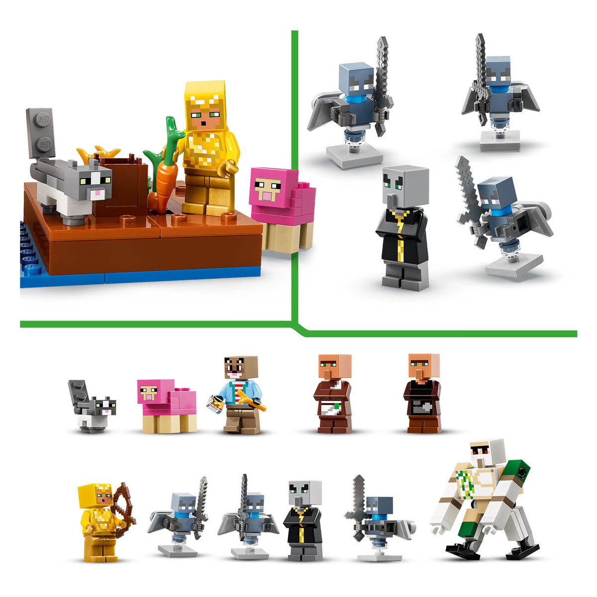 LEGO Minecraf 21596 Oproeper Dorpsaanval