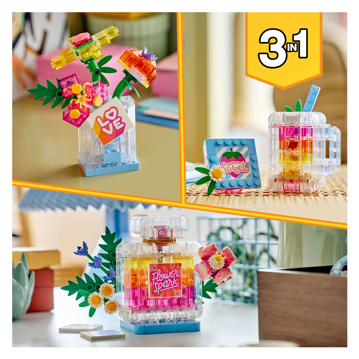 LEGO Creator 31383 Parfumfles met Bloemen