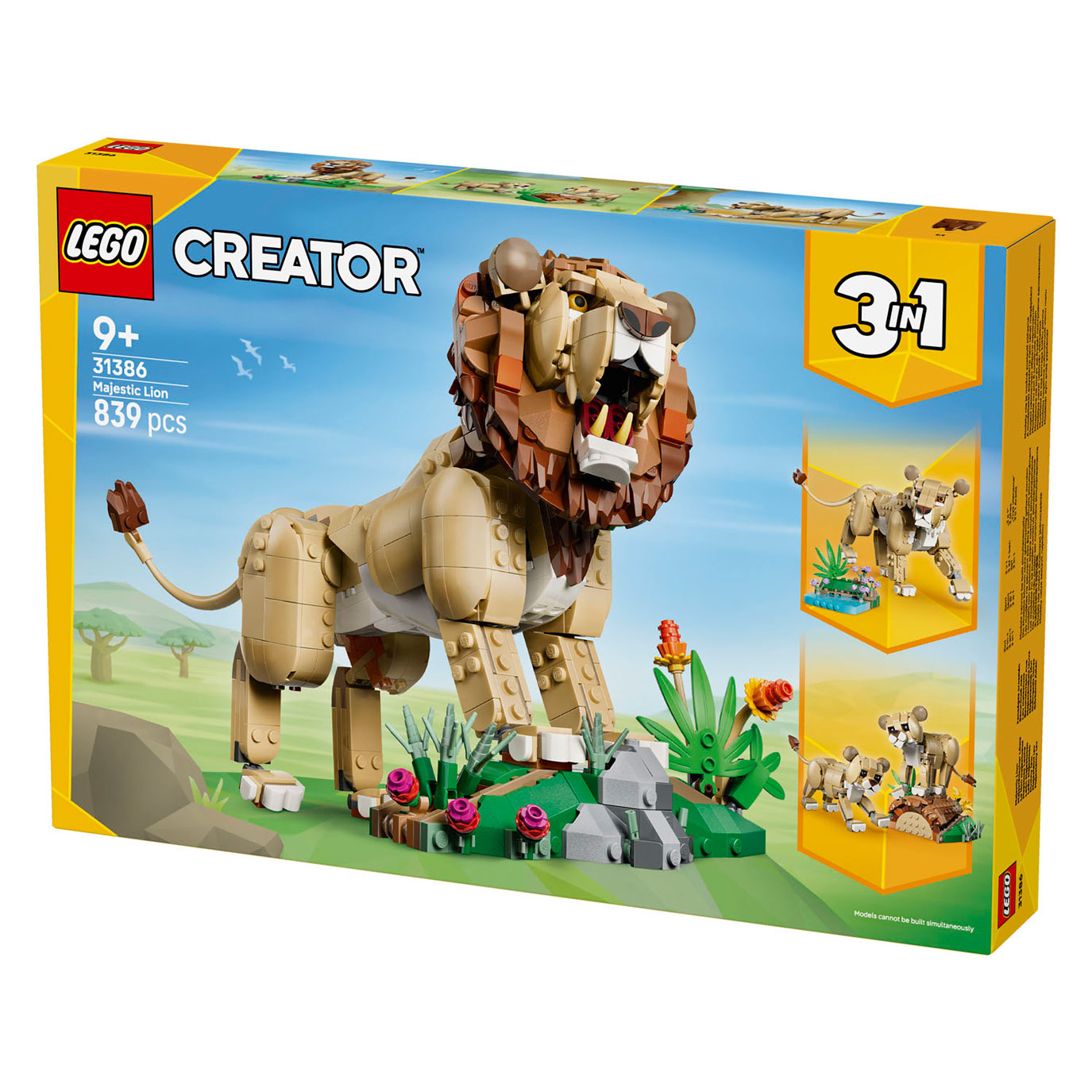 LEGO Creator 31386 Wilde Dieren: Majestueuze Leeuw