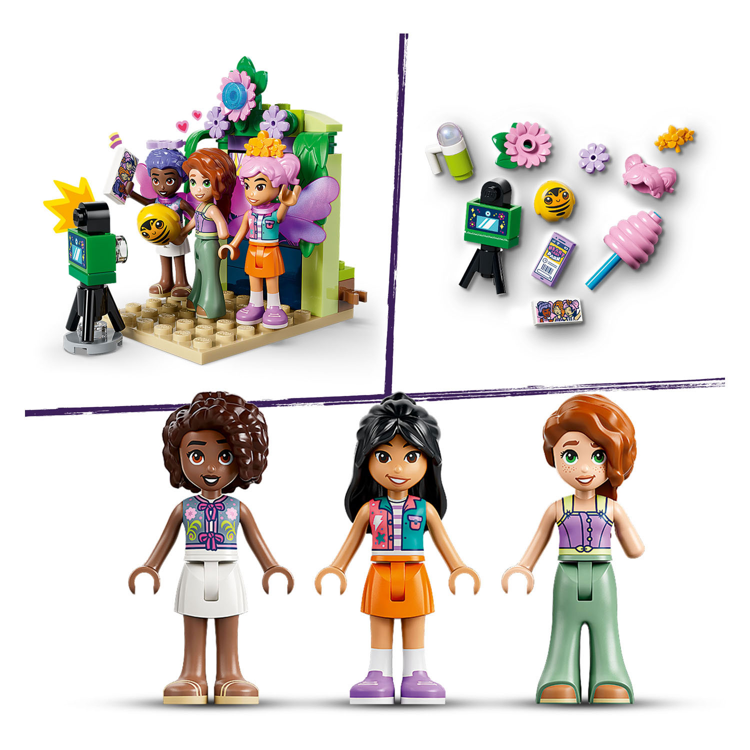 LEGO Friends 42702 Draaiende Theekopjesattractie met Bloementhema