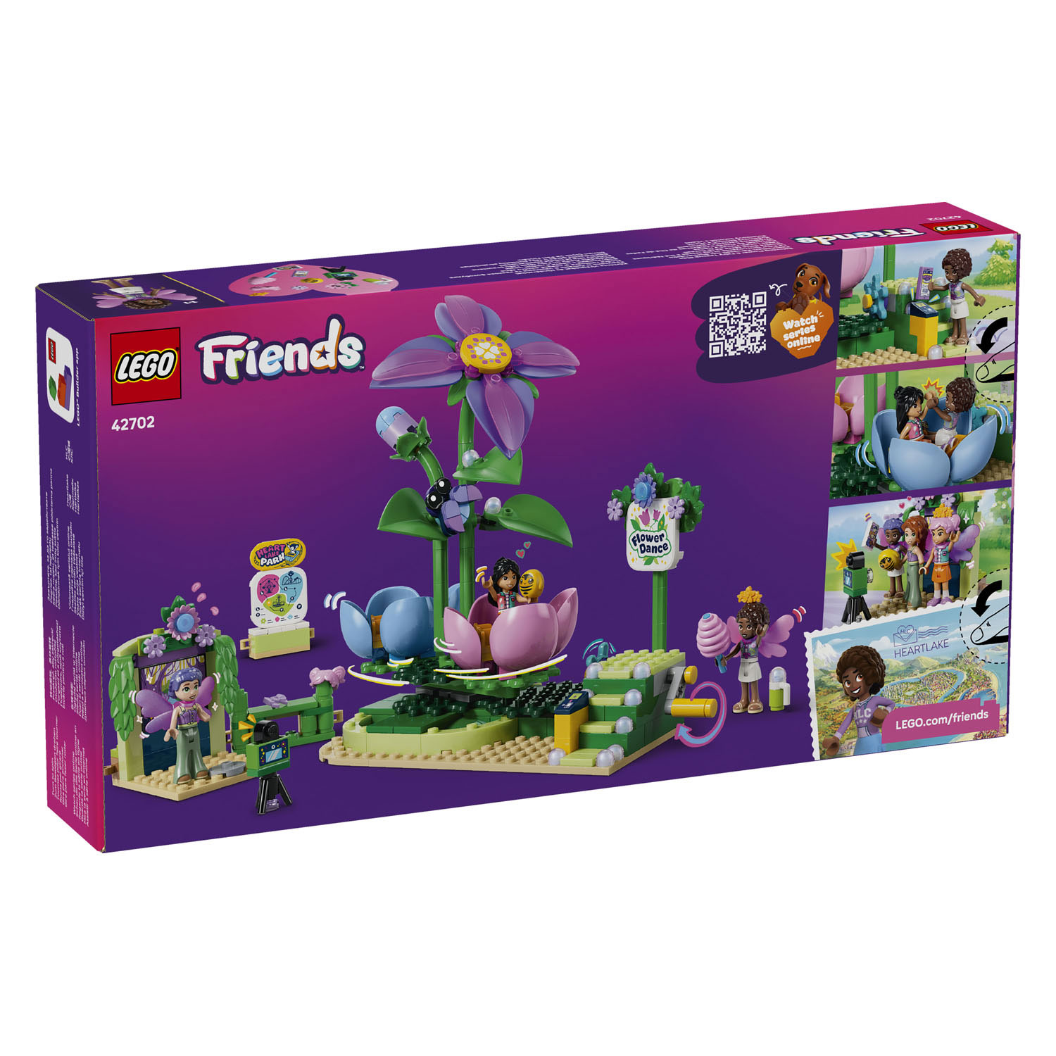 LEGO Friends 42702 Draaiende Theekopjesattractie met Bloementhema