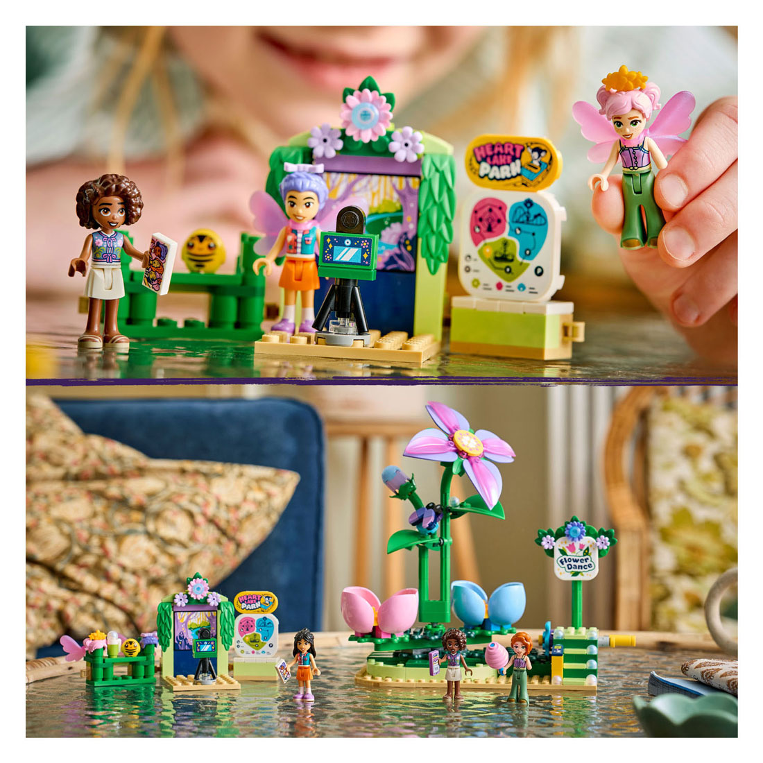 LEGO Friends 42702 Draaiende Theekopjesattractie met Bloementhema