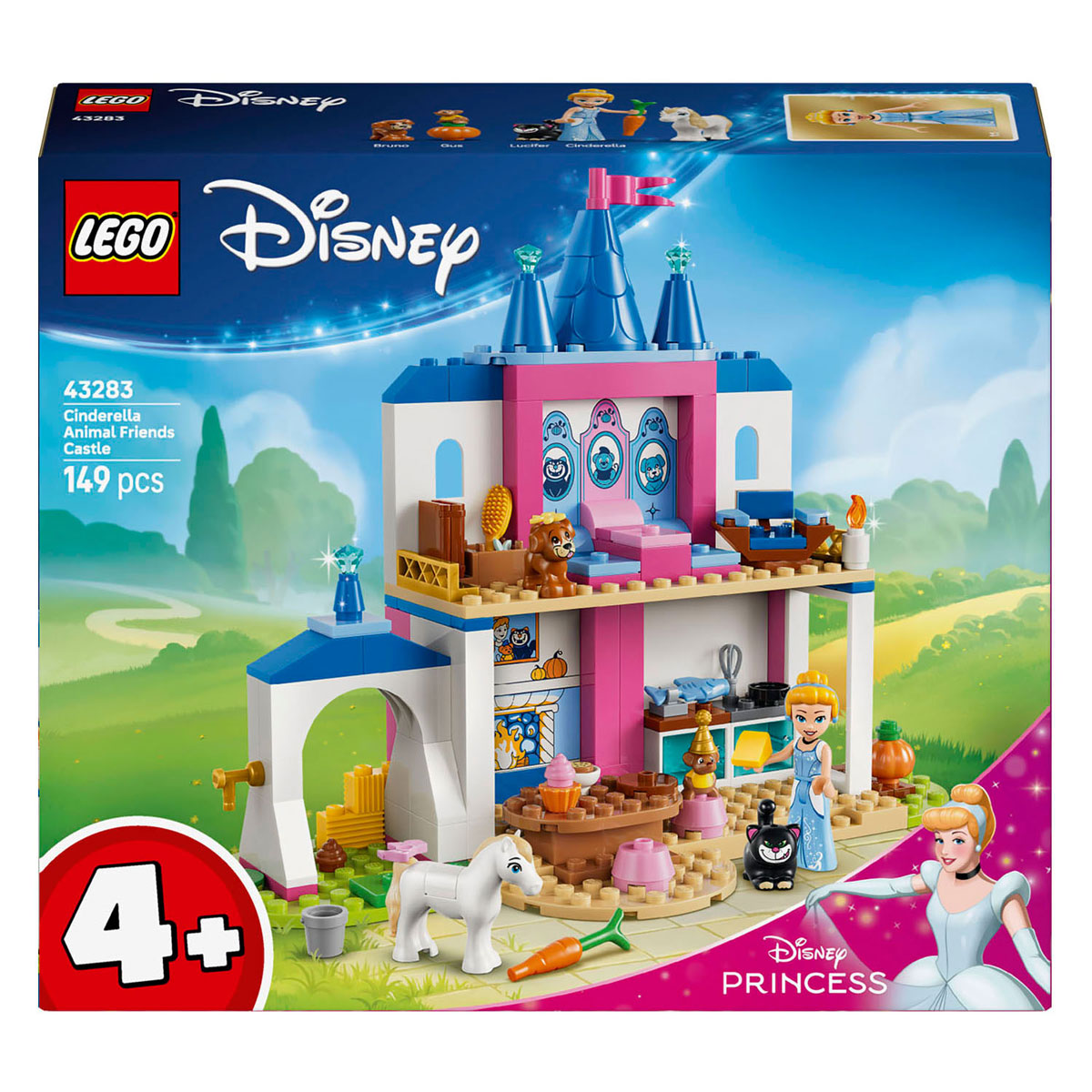 LEGO Disney Princess 43283 Cinderellas Schloss mit Tierfreunden