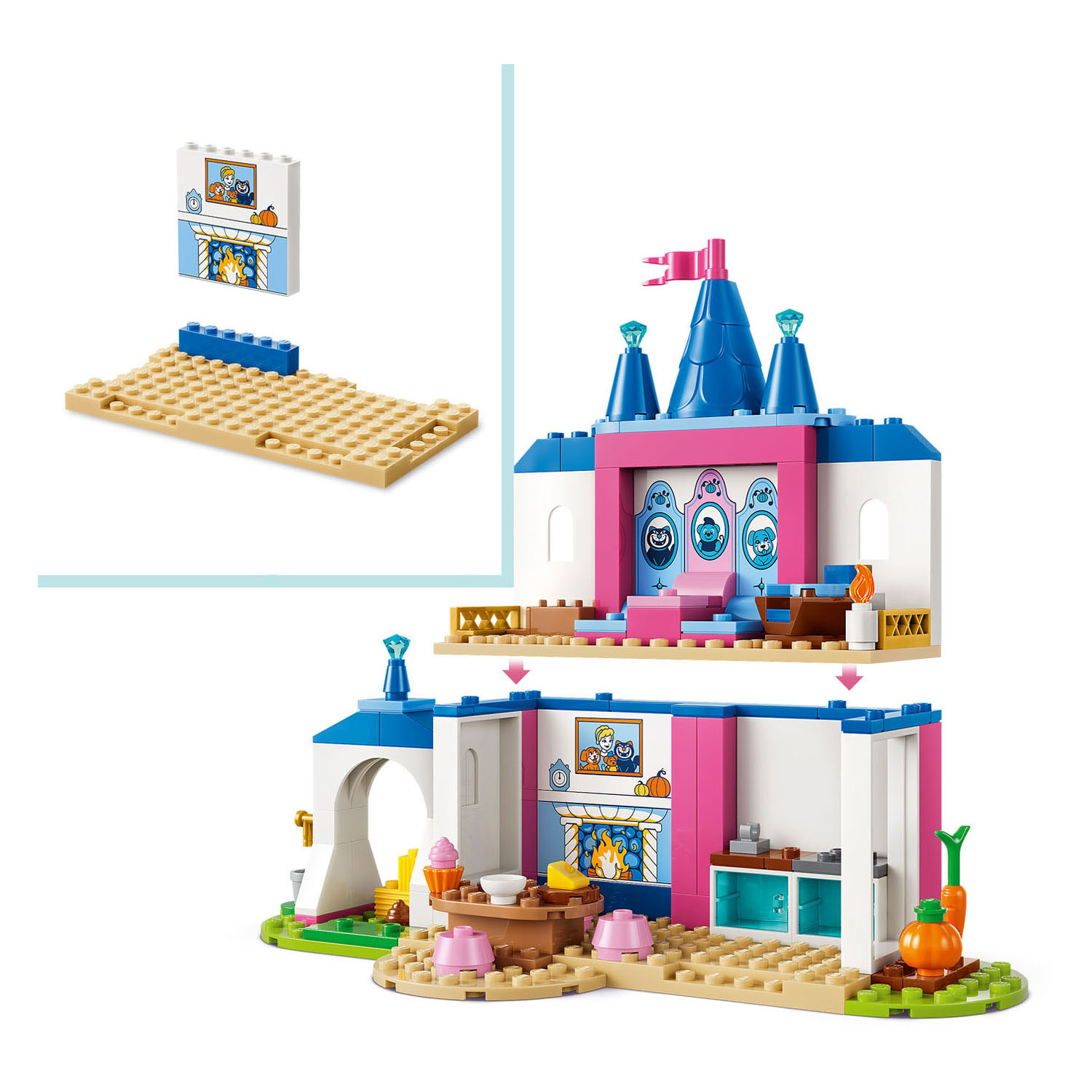 LEGO Disney Princess 43283 Cinderellas Schloss mit Tierfreunden