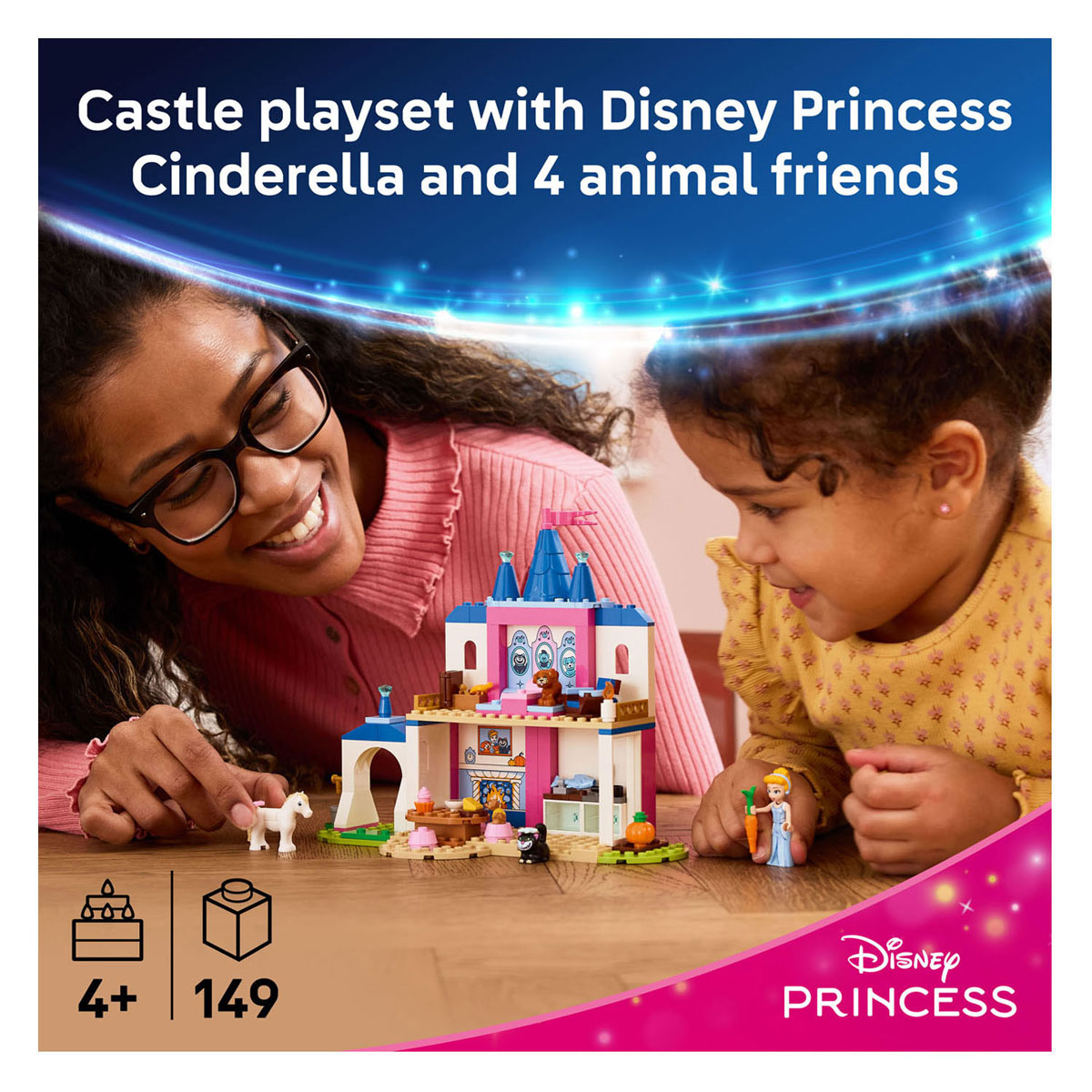 LEGO Disney Princess 43283 Cinderellas Schloss mit Tierfreunden