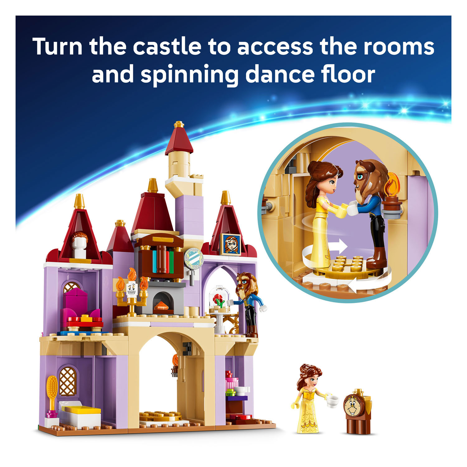 LEGO Disney Princess 43289 Het Betoverde Kasteel van Belle en het Beest