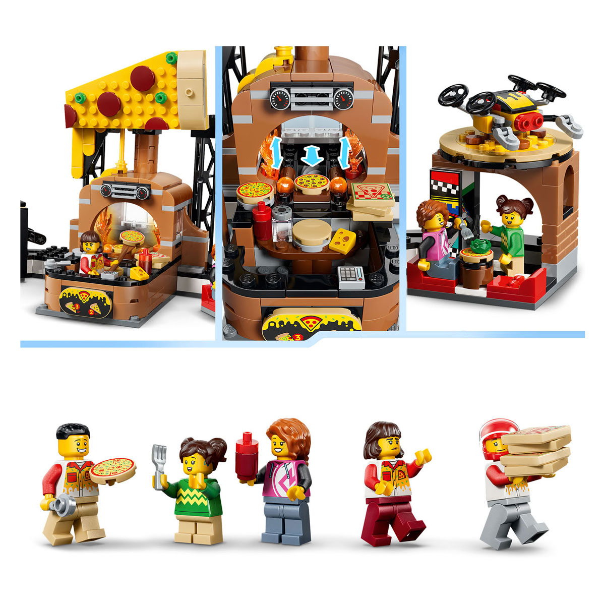 LEGO City 60496 Pizzacentrale met Voertuigen