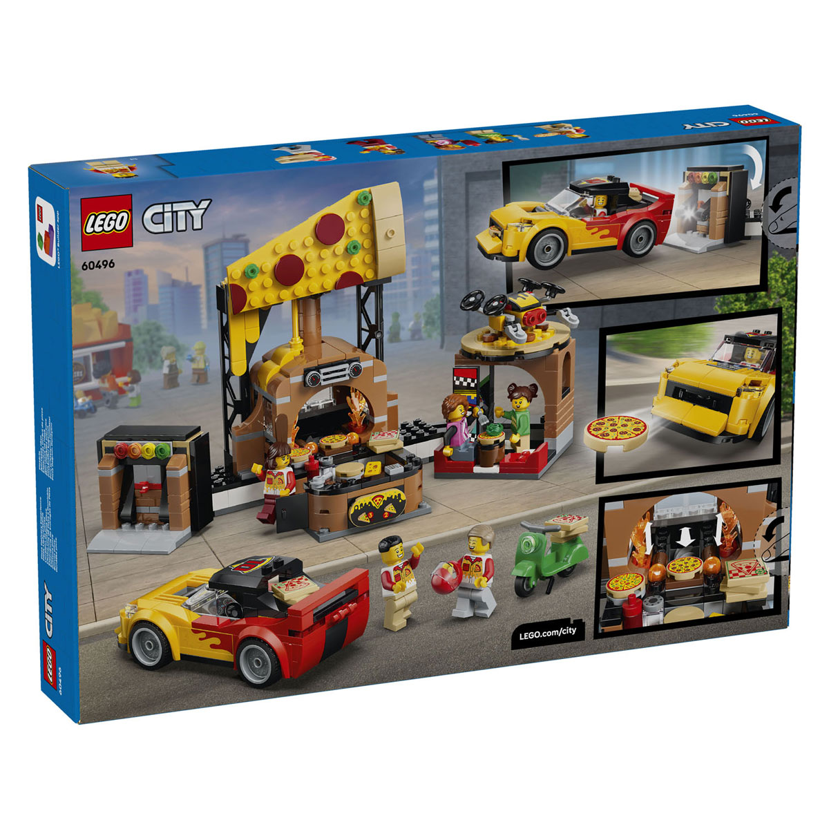 LEGO City 60496 Pizzacentrale met Voertuigen