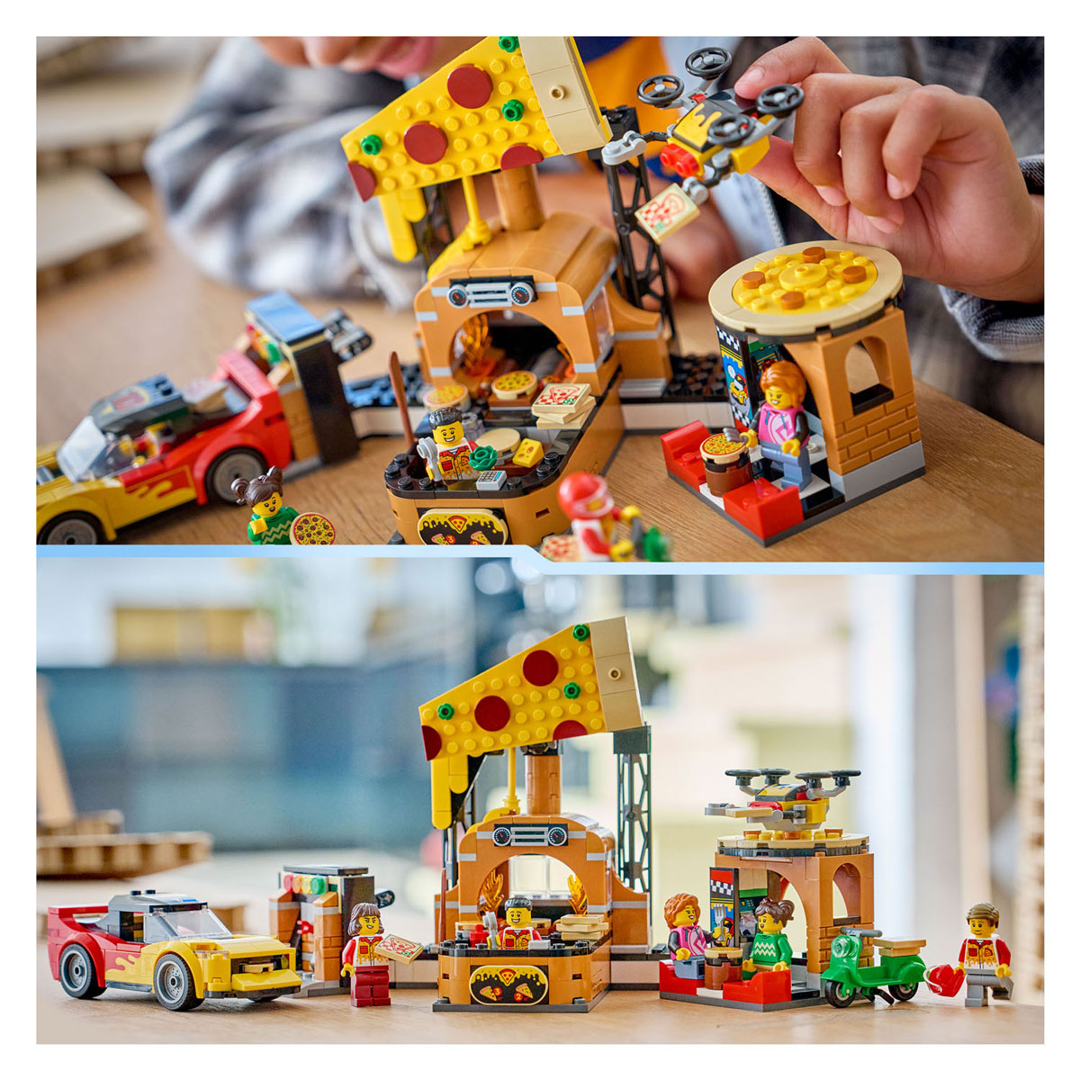 LEGO City 60496 Pizzacentrale met Voertuigen