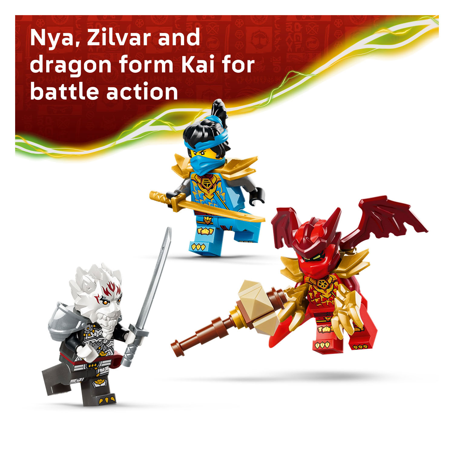 LEGO Ninjago 71863 Zilvar en Grimtak het Drakenbeest