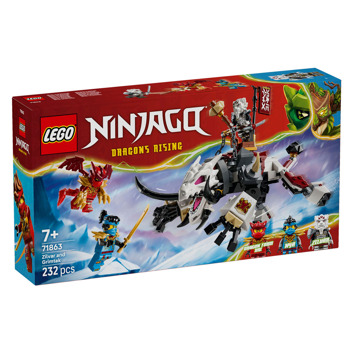 LEGO Ninjago 71863 Zilvar en Grimtak het Drakenbeest