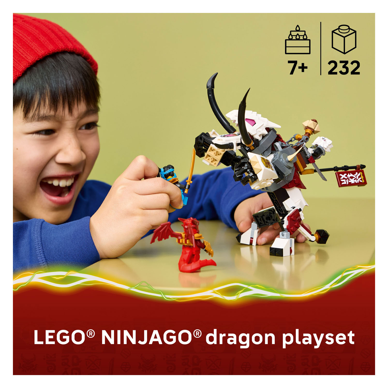 LEGO Ninjago 71863 Zilvar en Grimtak het Drakenbeest