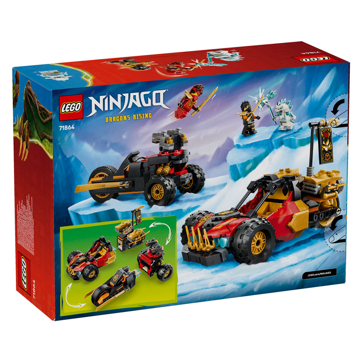 LEGO Ninjago 71864 Kai en Cole's Combivoertuigen