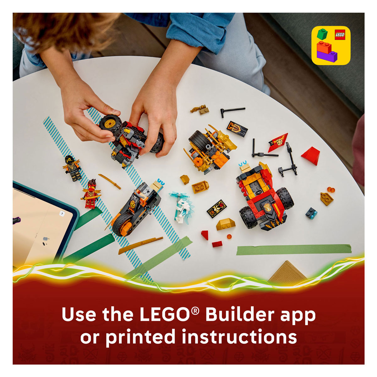 LEGO Ninjago 71864 Kai en Cole's Combivoertuigen