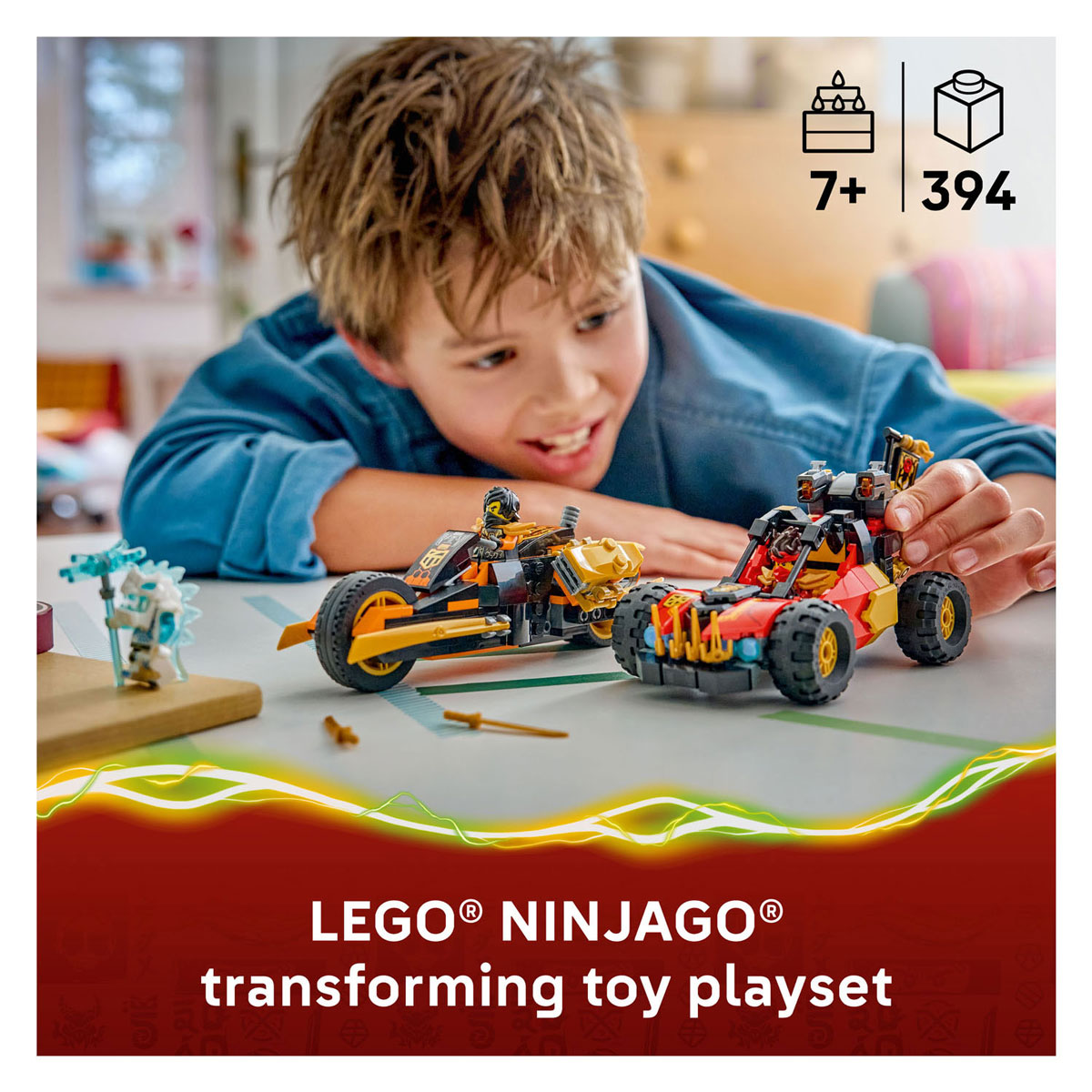 LEGO Ninjago 71864 Kai en Cole's Combivoertuigen