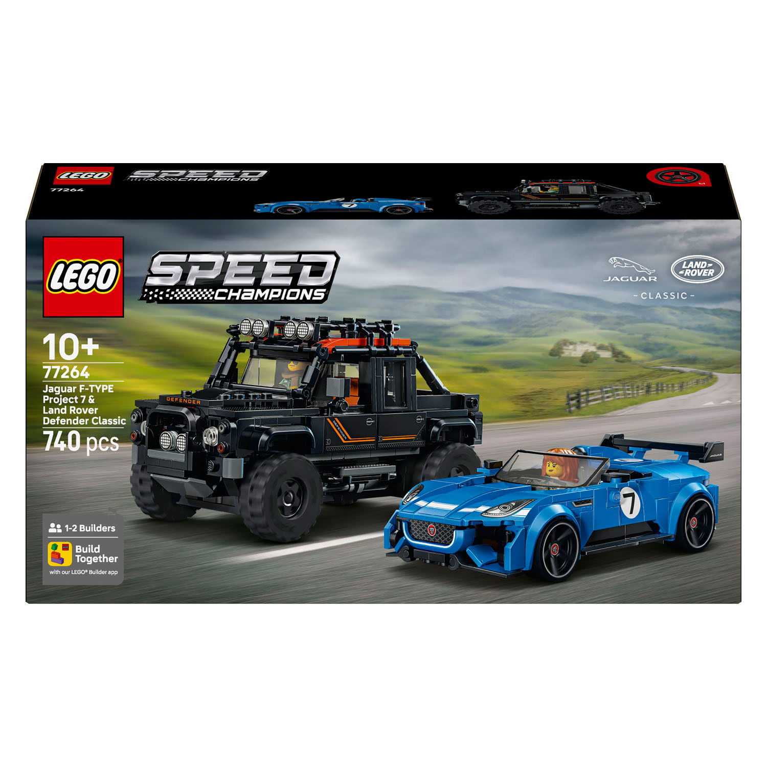 LEGO Speed Champions 77264 Jaguar Project 7 en Land Rover Defender