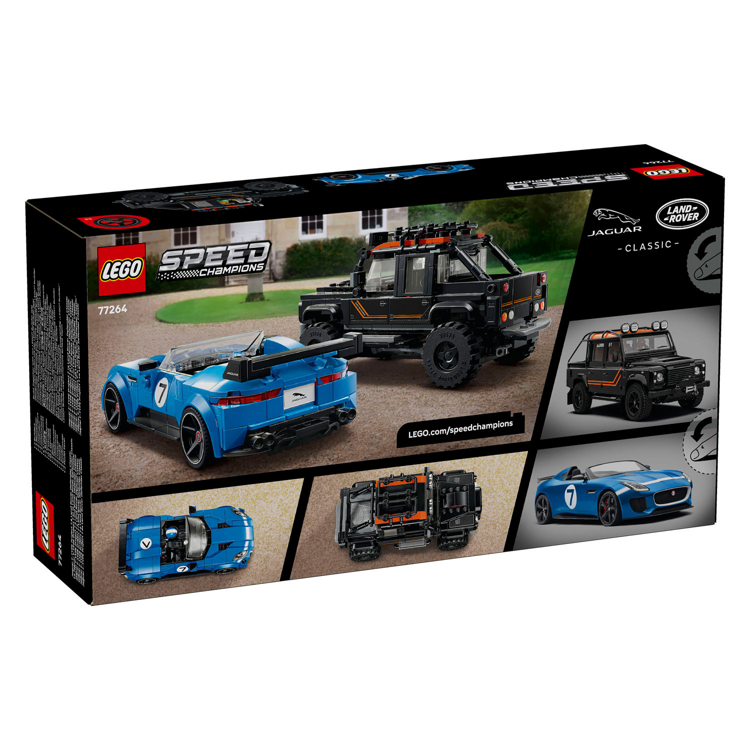 LEGO Speed Champions 77264 Jaguar Project 7 en Land Rover Defender