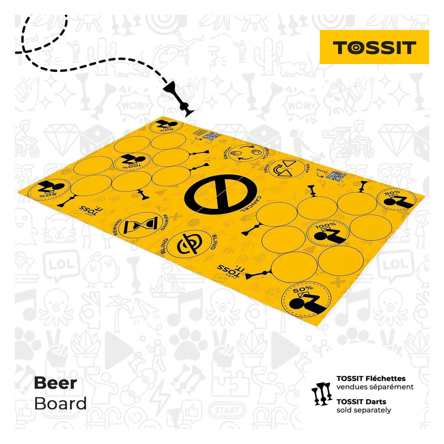999 Games Tossit - Plateau de jeu de société