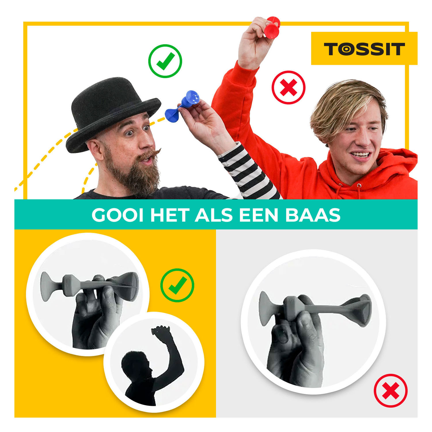 999 Games Tossit - Pack de démarrage - Bleu-rose