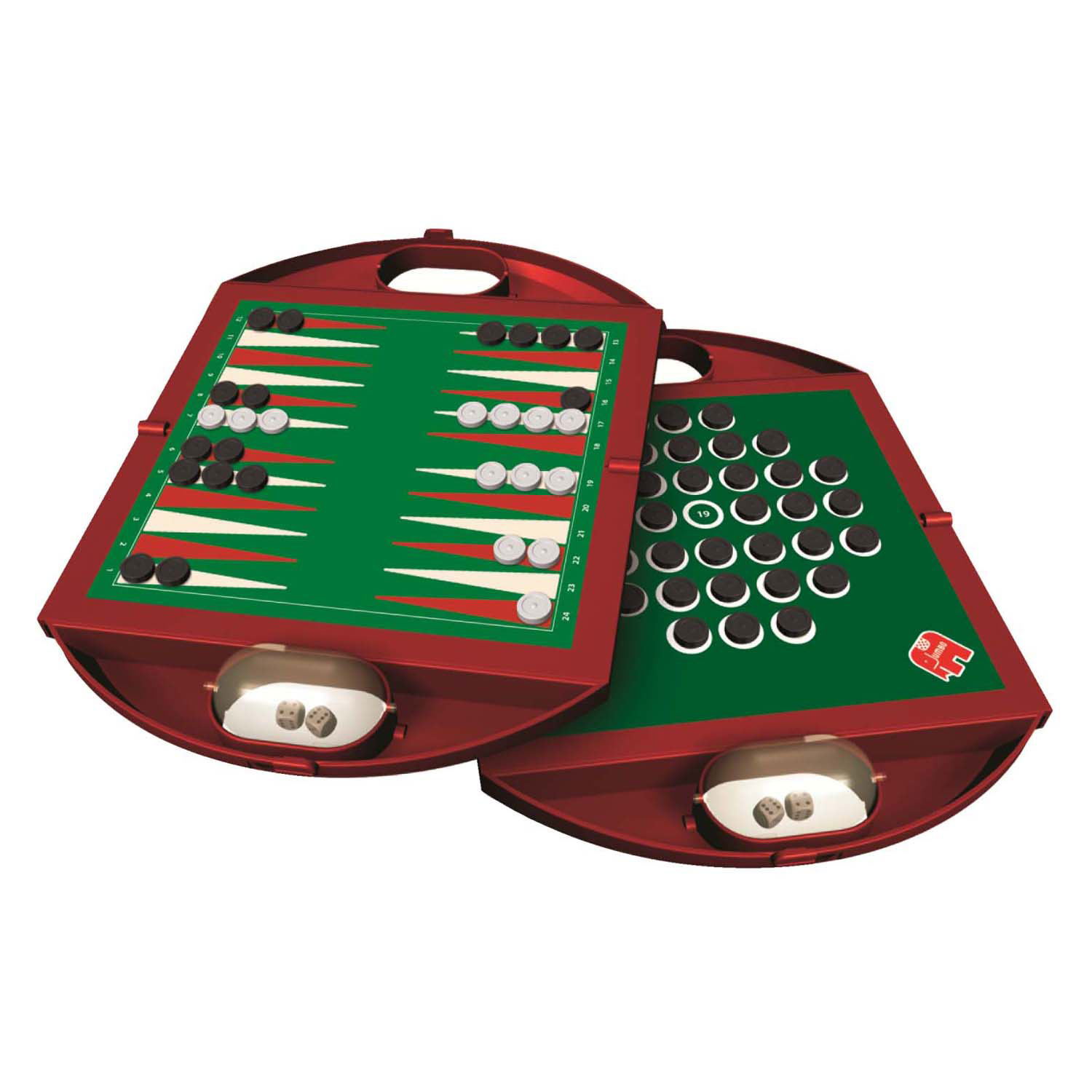 Backgammon & Solitaire Bordspel Reis Editie