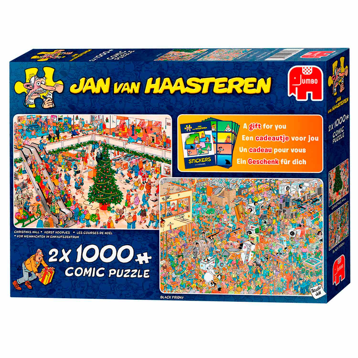 Jan van Haasteren Puzzel 2in1 - Shoppen voor de Feestdagen