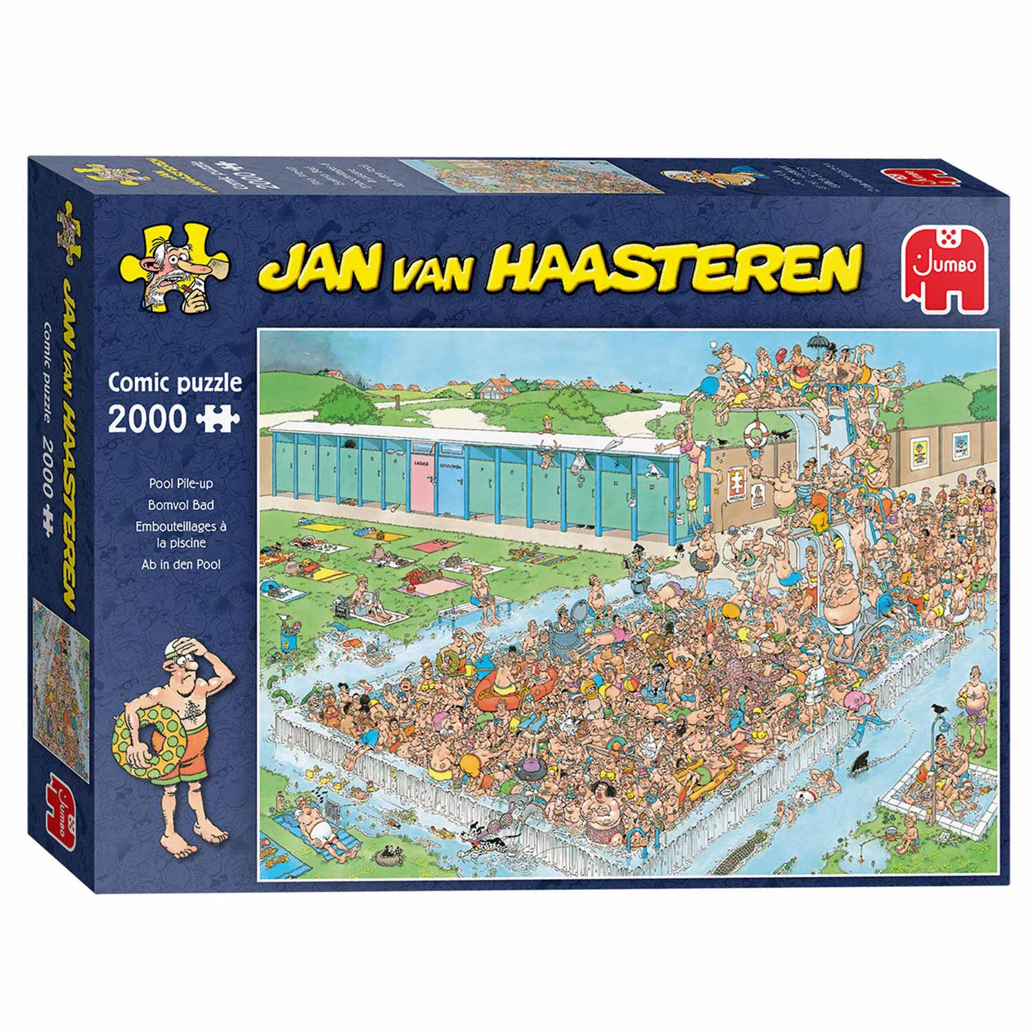Jan van Haasteren Puzzle - Bomvol Bad, 2000 Teile.