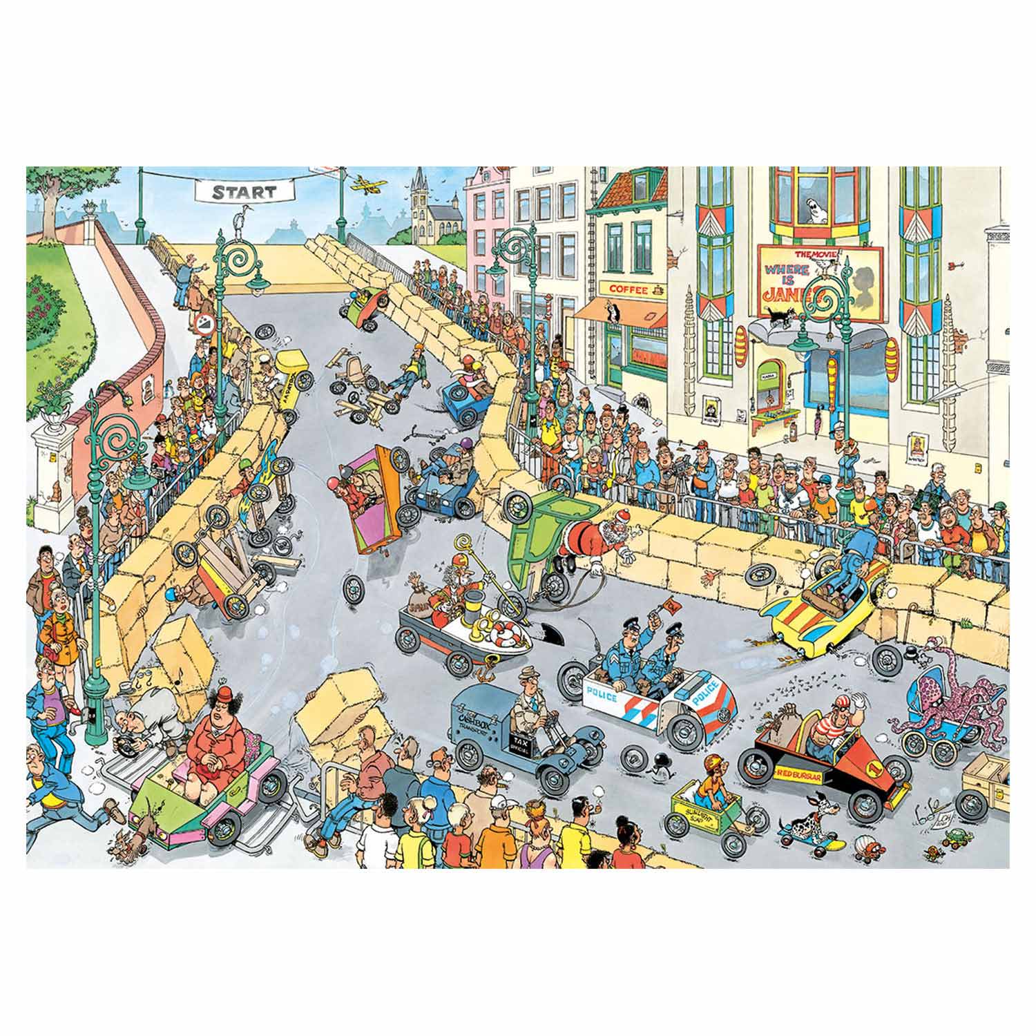 Jan van Haasteren Puzzle - Das Seifenkistenrennen, 1000 Teile.