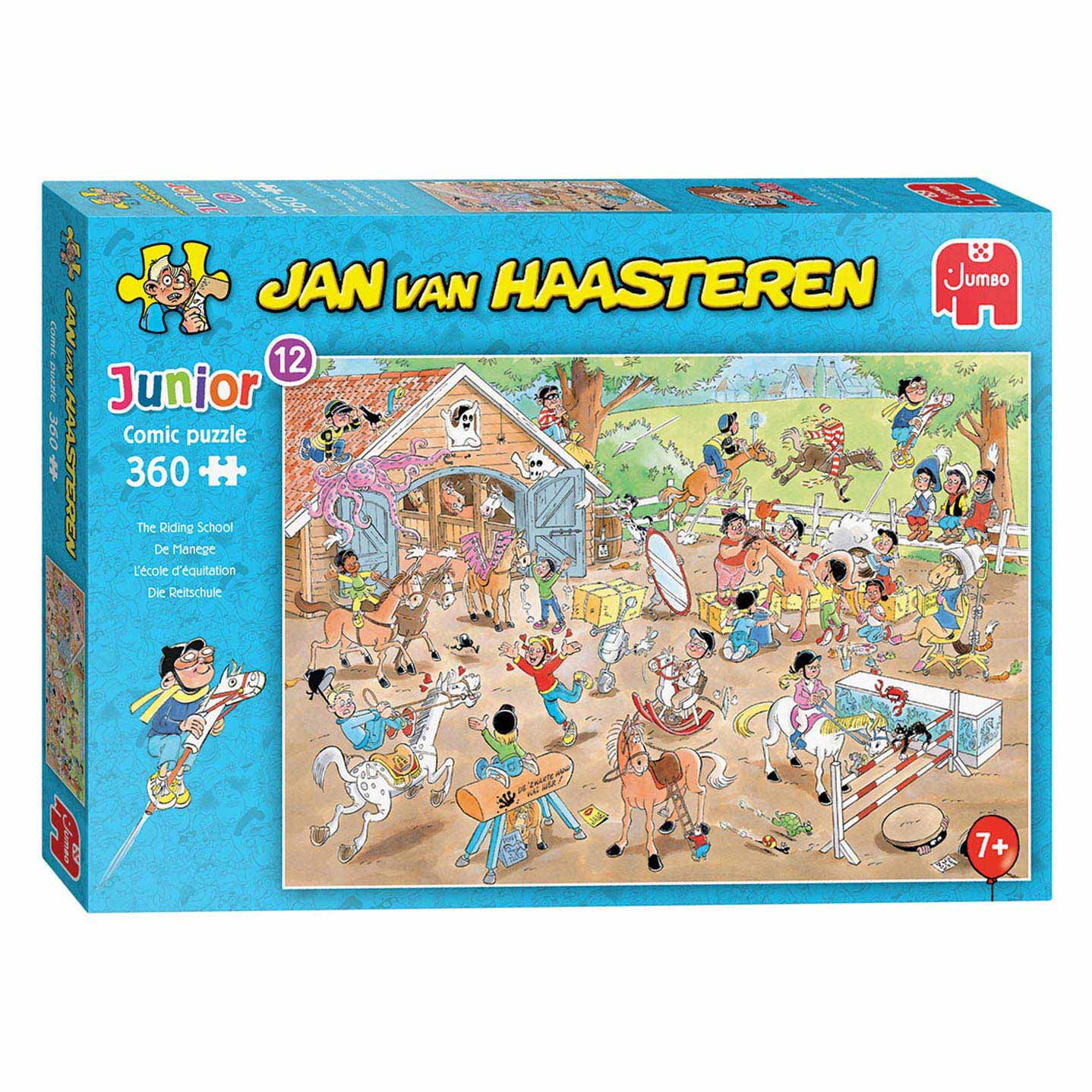 Jan van Haasteren Puzzle Junior - L'école d'équitation, 360 pièces.