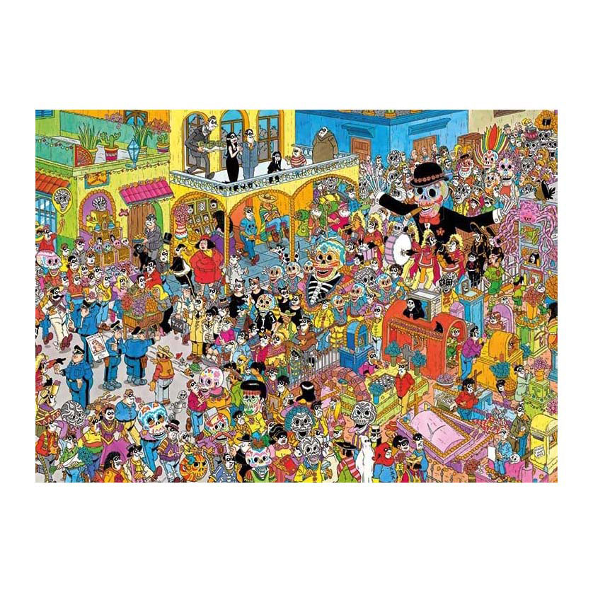 Puzzle Jan van Haasteren – Dia De Los Muertos, 1000 pièces.