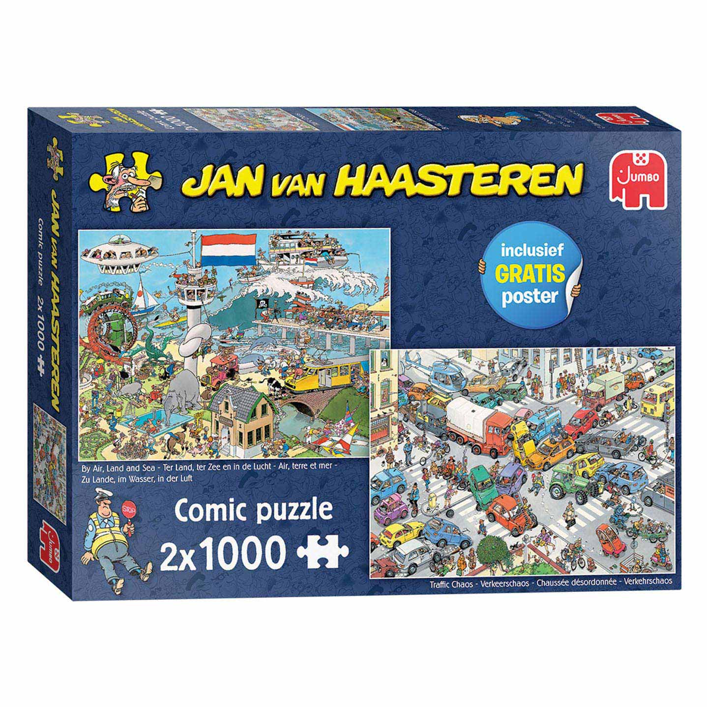 Jan van Haasteren Puzzle - Verkehrschaos, 2x1000 Teile.