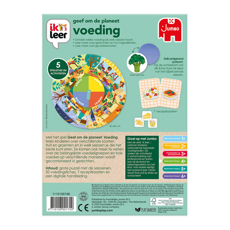 Jumbo I Learn - Jeu éducatif Care About The Planet Nutrition