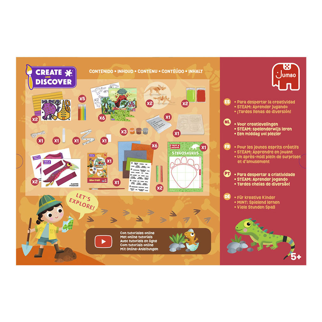 Jumbo Create & Discover Dino Craft Bastelset