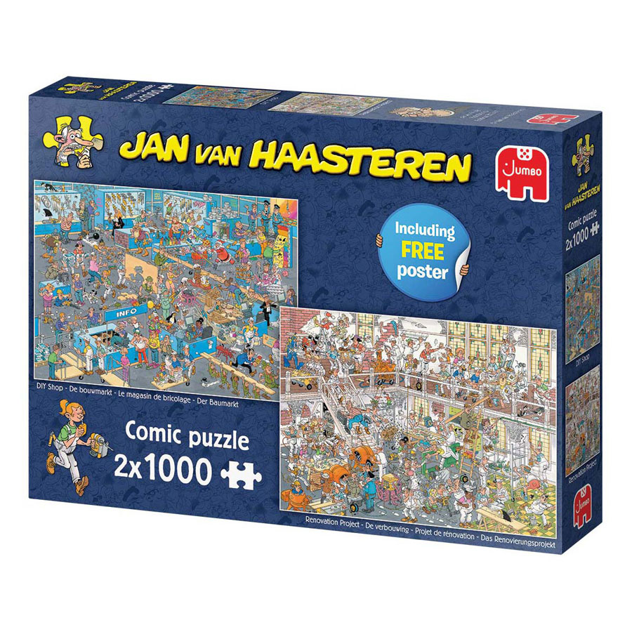 Jan van Haasteren Puzzle – How Not Do DIY, 2x1000 Teile.