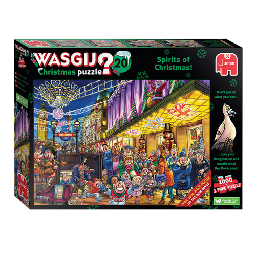 Puzzle Wasgij Christmas 20 - Les fantômes de Noël, 2x1000 pièces.