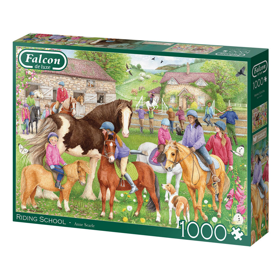 Falken-Puzzle - Reitschule, 1000 Teile.