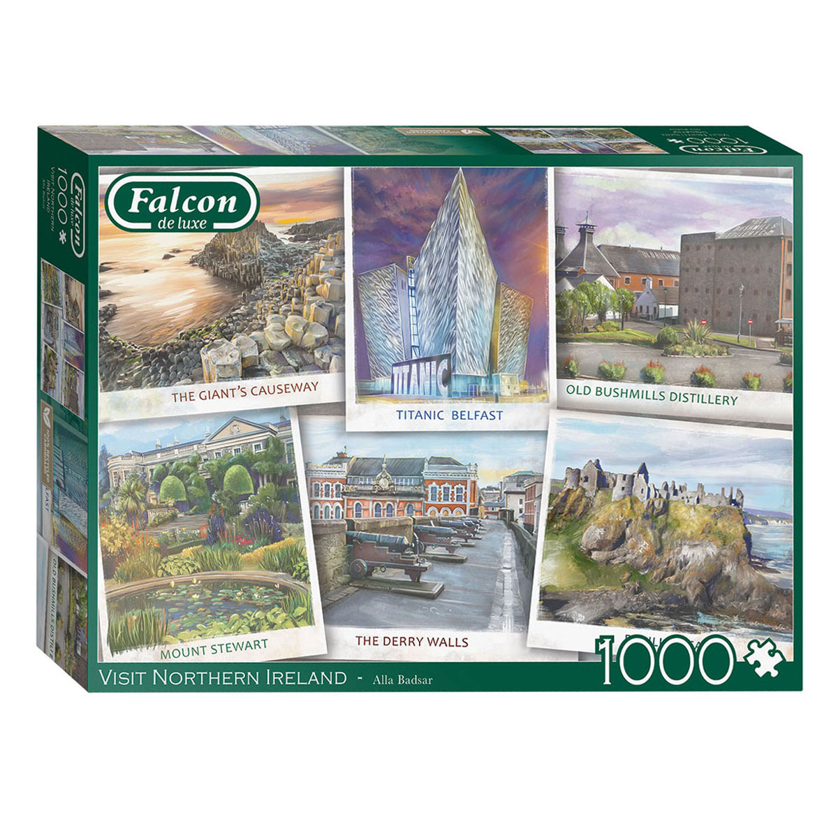 Falken-Puzzle – Besuchen Sie Nordirland, 1000 Teile.