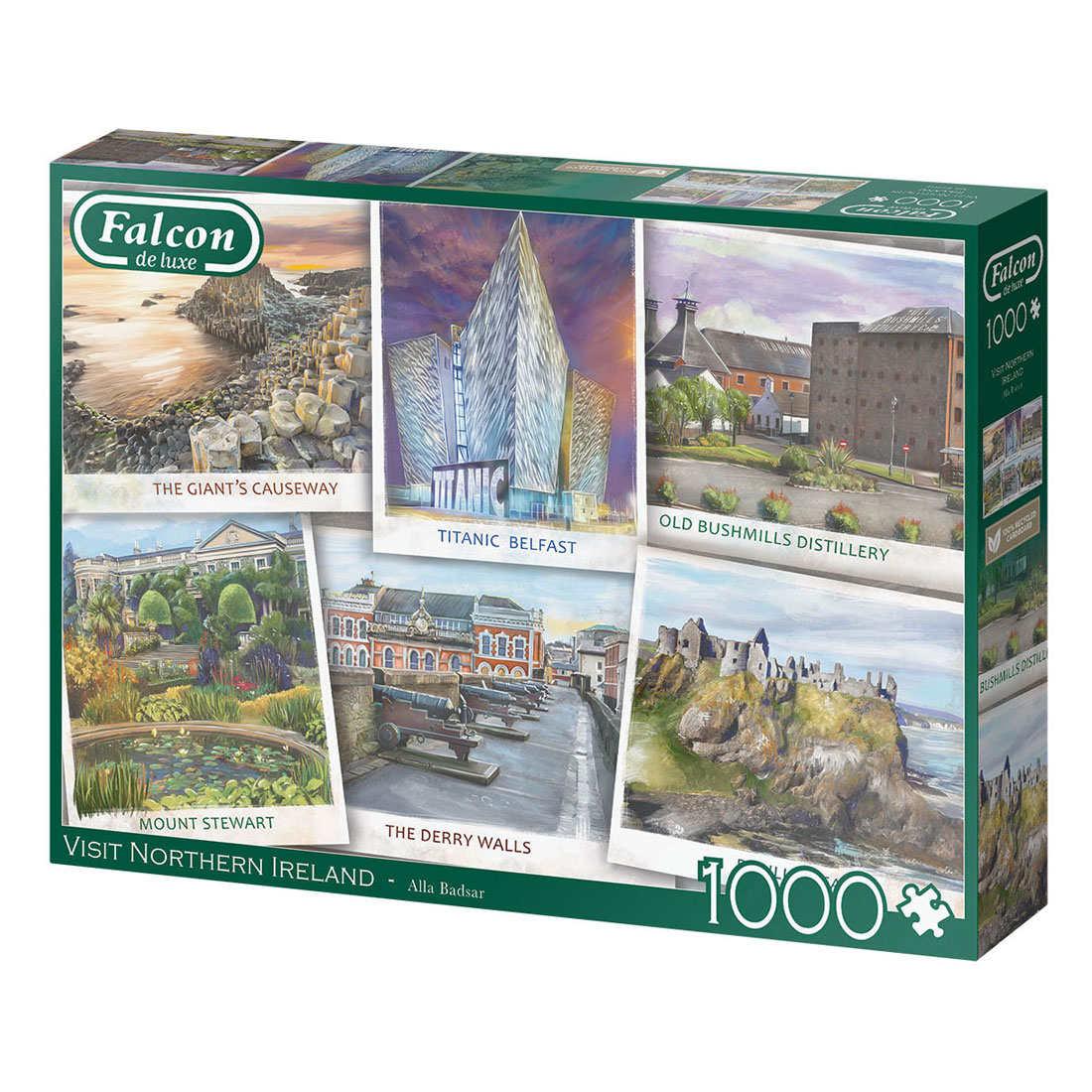 Falken-Puzzle – Besuchen Sie Nordirland, 1000 Teile.