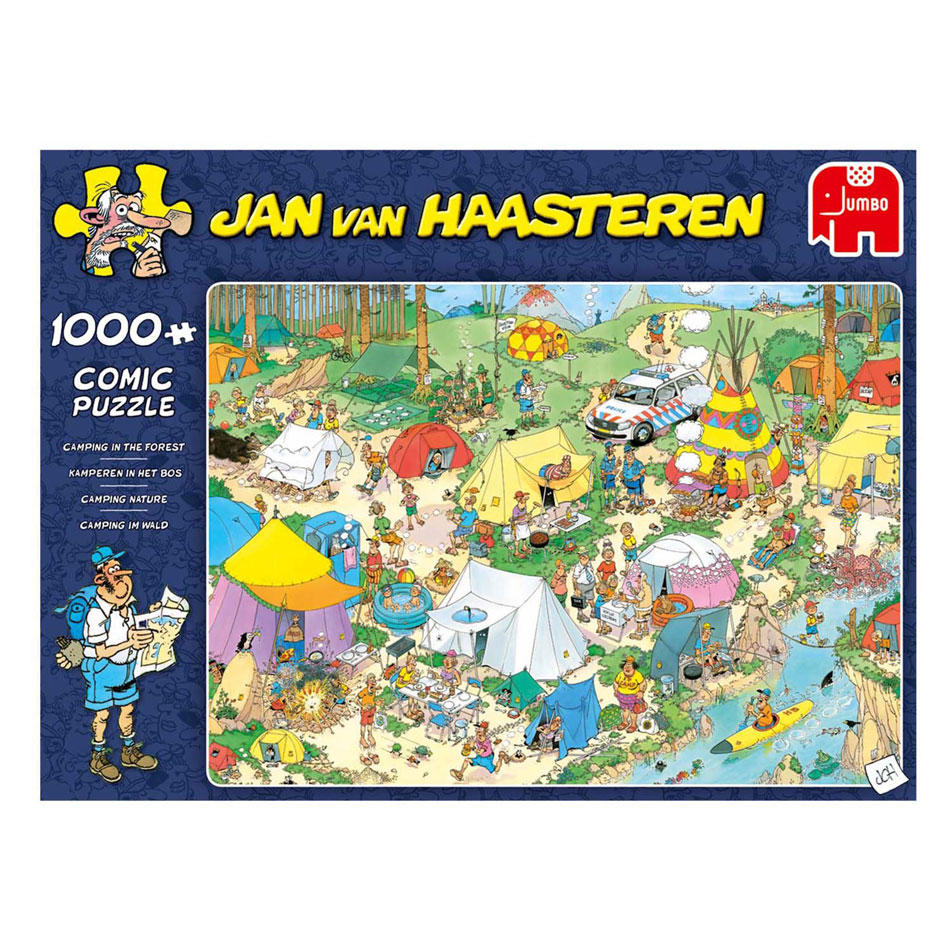 Jan van Haasteren Legpuzzel - Kamperen in het Bos, 1000st.