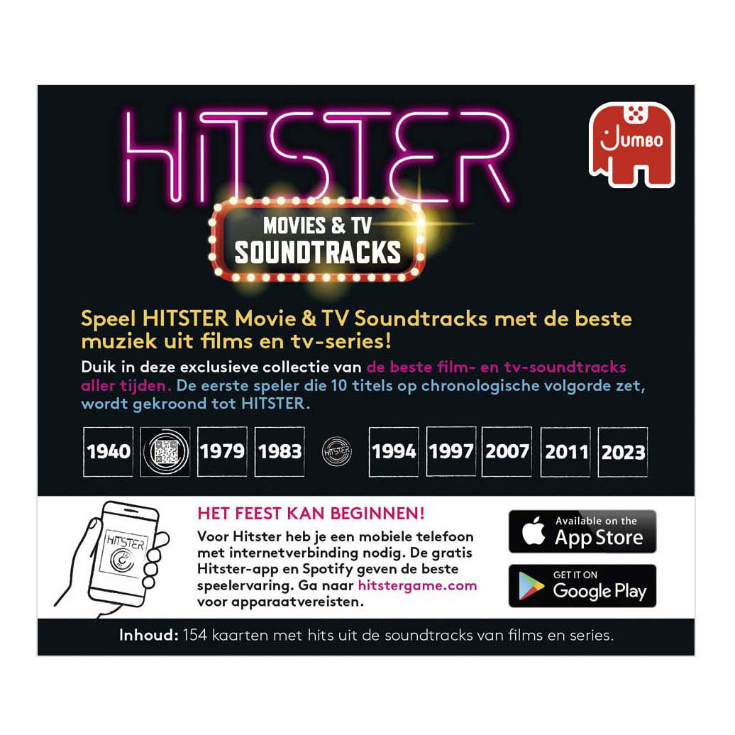 Jumbo Hitster Movies & TV Soundtracks Muziekspel Uitbreiding